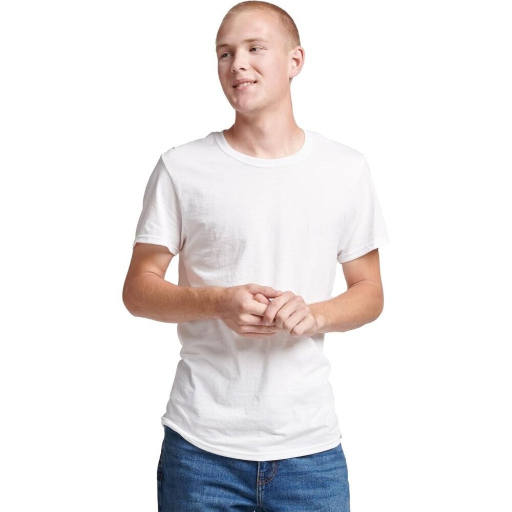 Russell Athletic Men's White Imported Pull On Dri-power Short Sleeve Tees